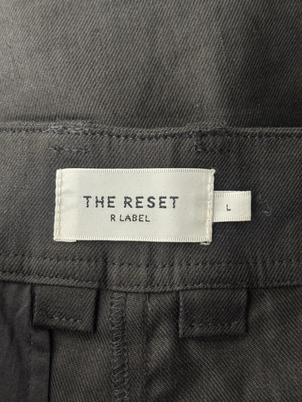 THE RESET R Label | Black Linen Blend Pants | High Rise Straight Leg | Size L
